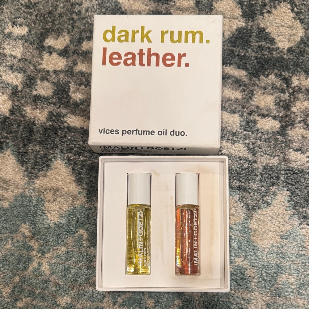 Malik+GOETZ Dark Rum and Leather Perfume Oil Duo